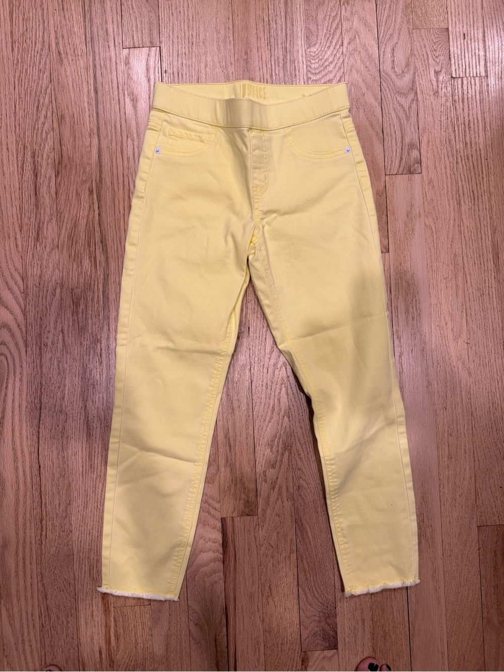Kids Yellow Justice Slim Stretch Jeans